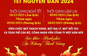 Thông báo lịch nghỉ Tết Nguyễn Đán 2024